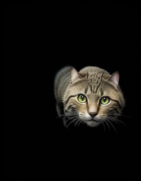 Hyperrealistic Macro Photograph of a Calico Cat