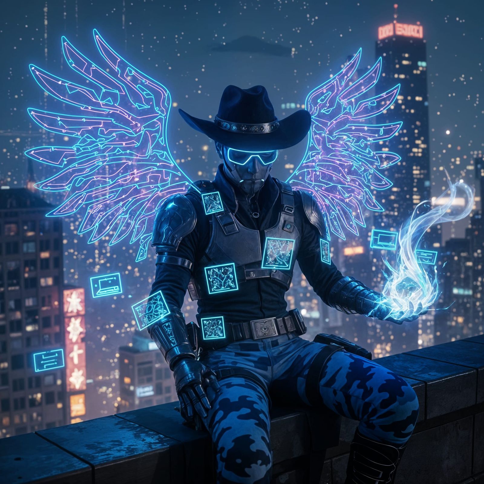 Mystical Soul Aura Emanates From Winged Figure