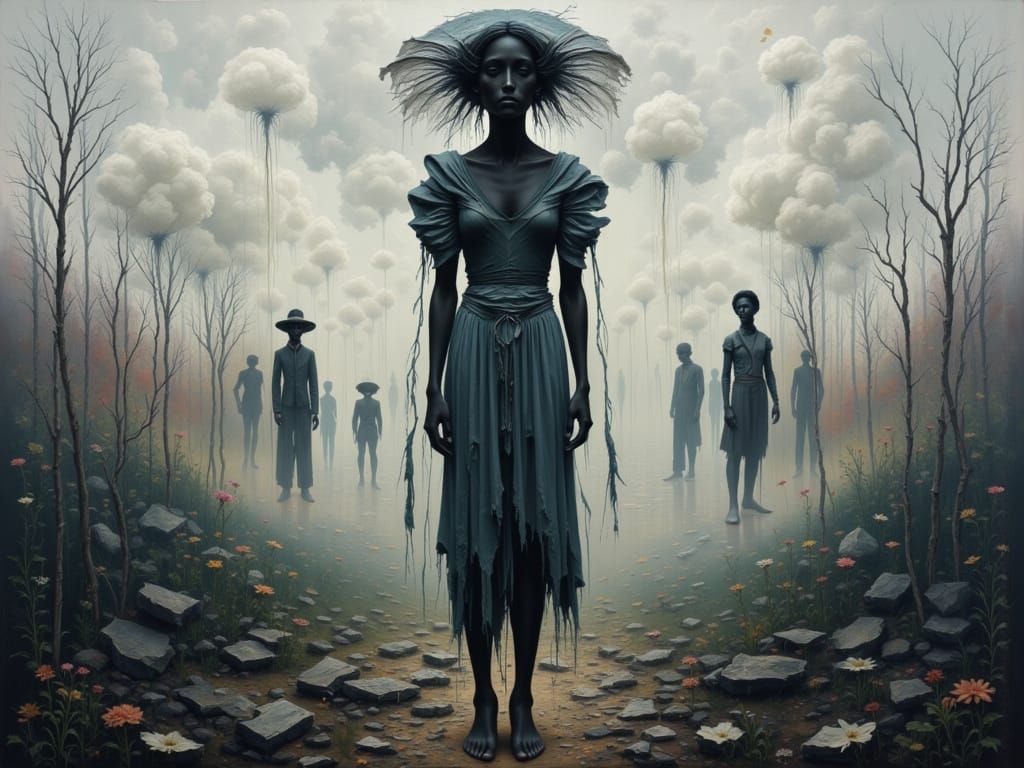 Abstract Primal Symbolism with Silken Pastels