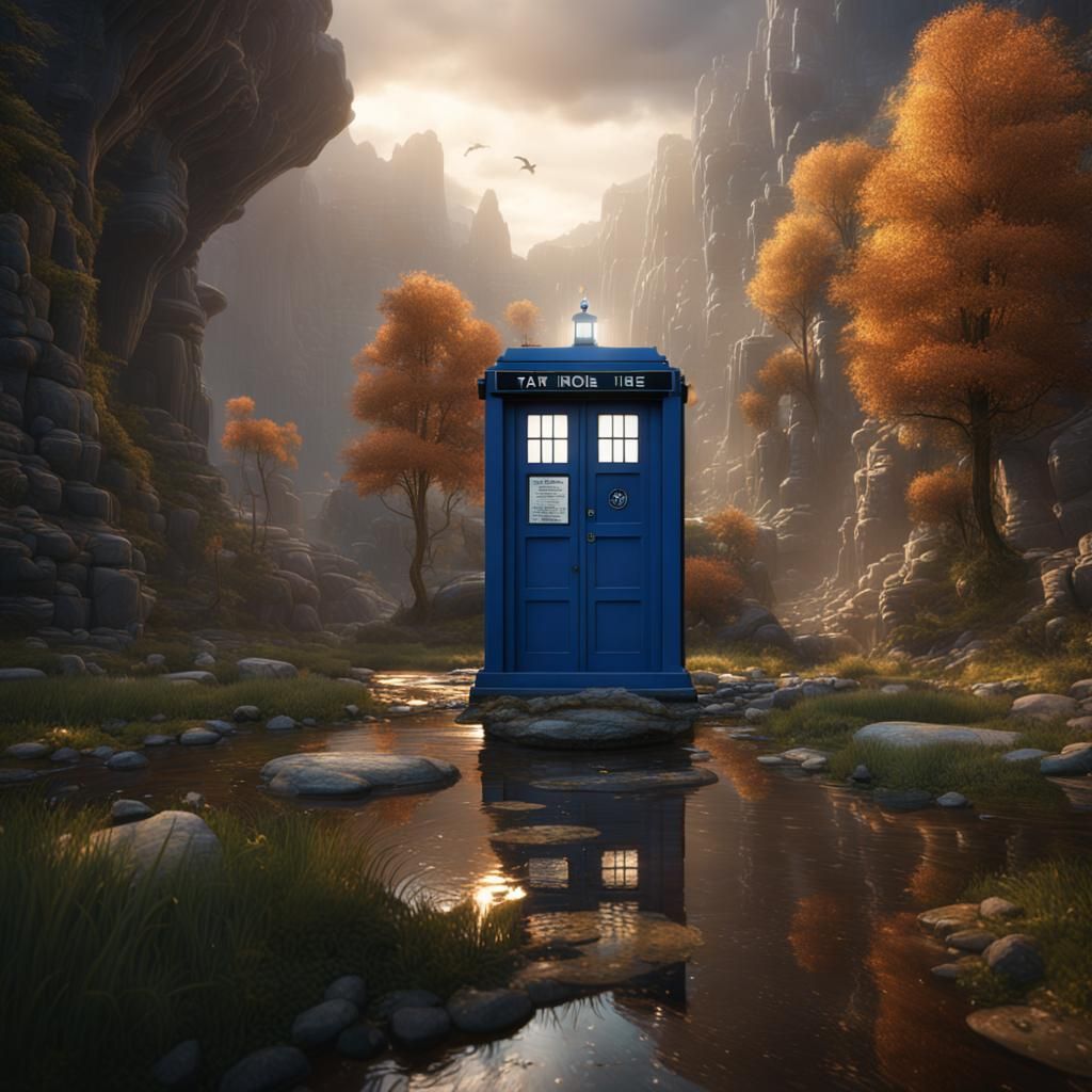 Fantastical TARDIS Matte Painting in Deep Color