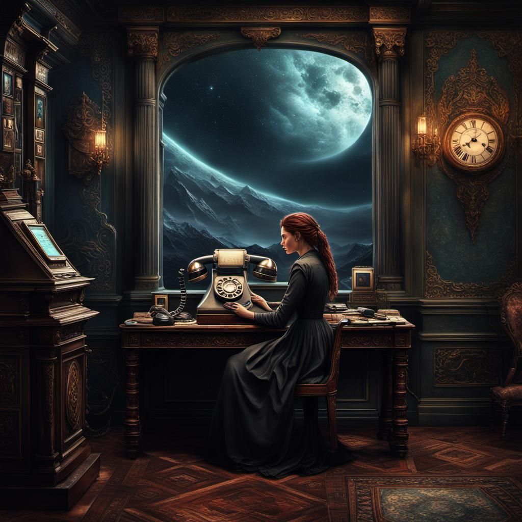 Girl Waiting for a Call: Digital Matte Painting