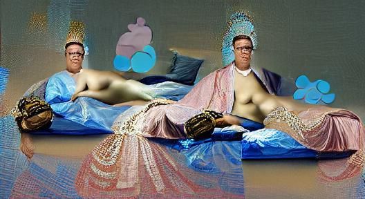 Hank Hill as Odalisque in Neoclassical Style