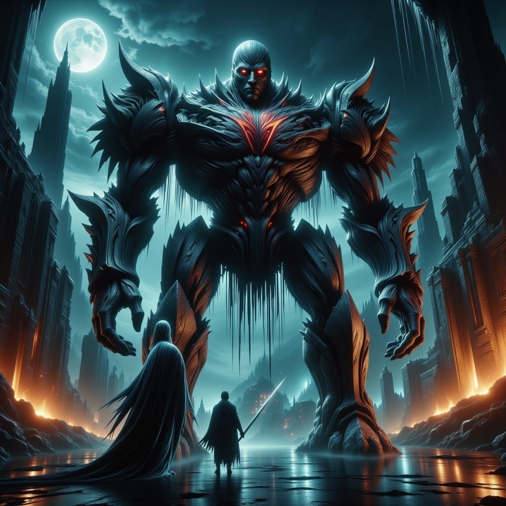 Armored Knight at Biomechanical Doorway in Unreal Engine