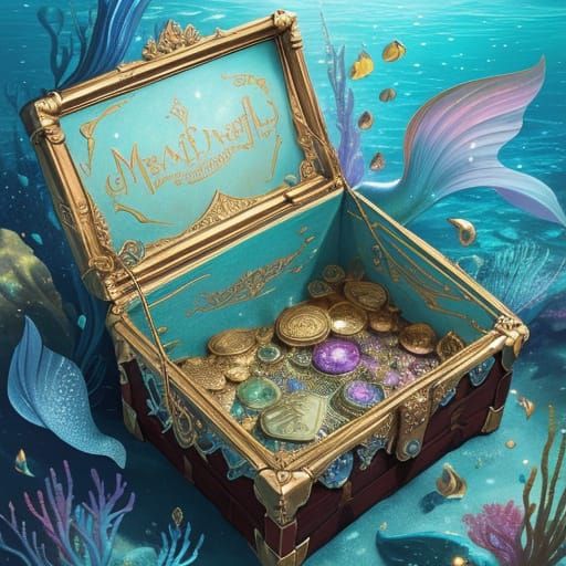 Fantasy Mermaid Reveals Sparkling Treasure Chest
