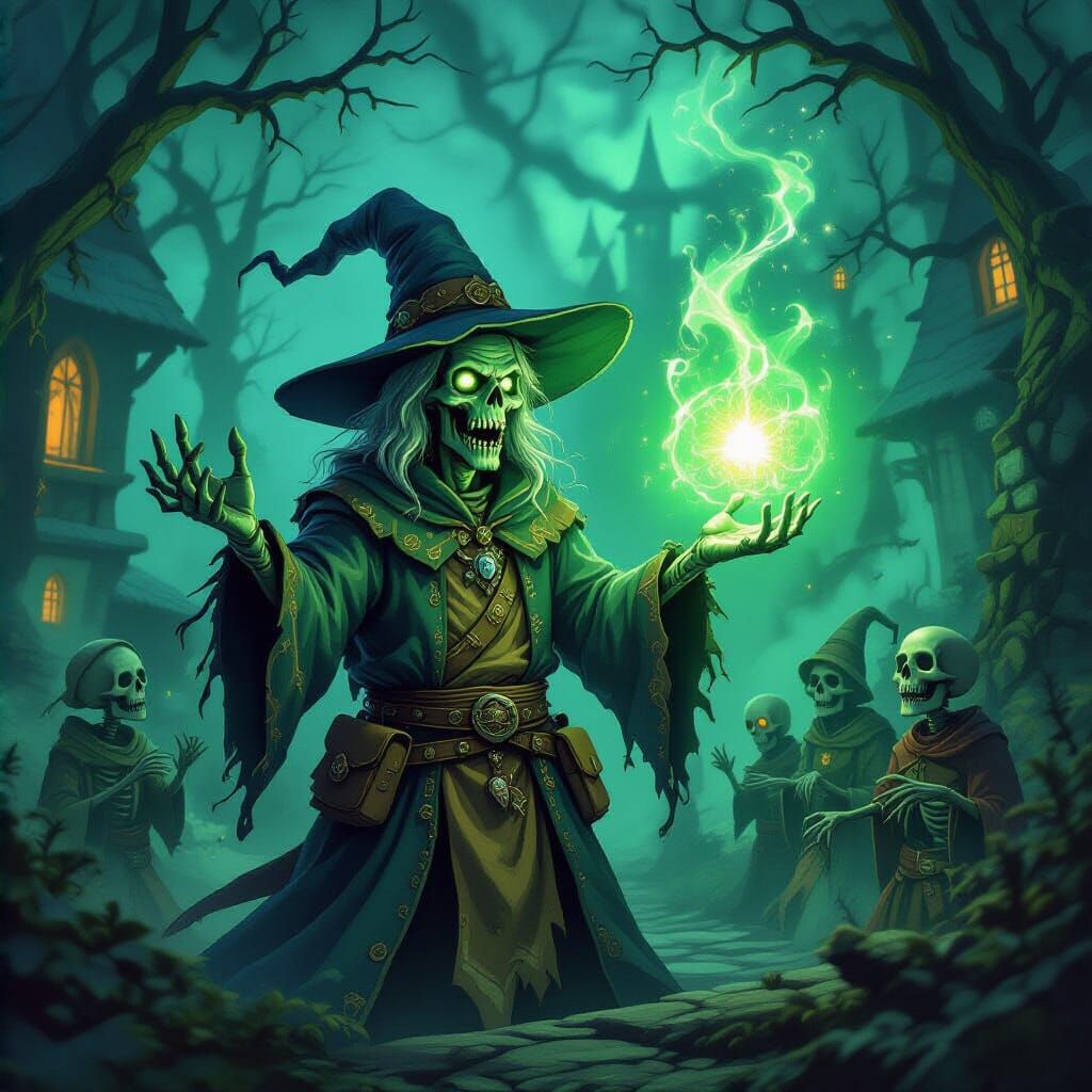Zombie Wizard Teaches Magic at Haunted School