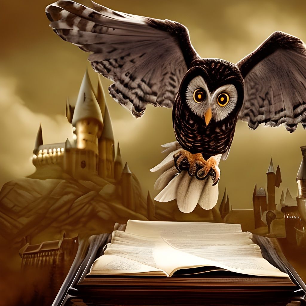 Harry Potter Owl Delivering Scroll: Digital Matte Painting