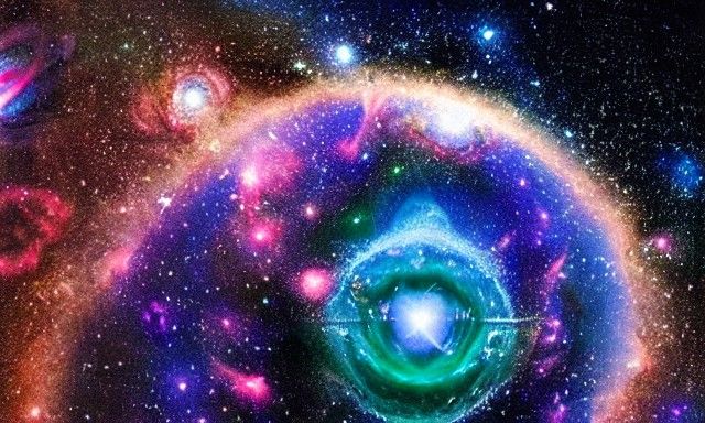 Ethereal Cosmic Entity Holding Earth