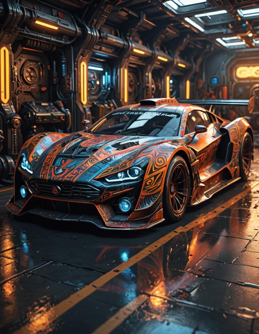 SCi Fi tribal race car. H