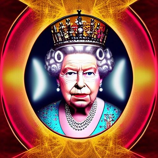 Queen Elizabeth II: Holographic Cosmic Illustration