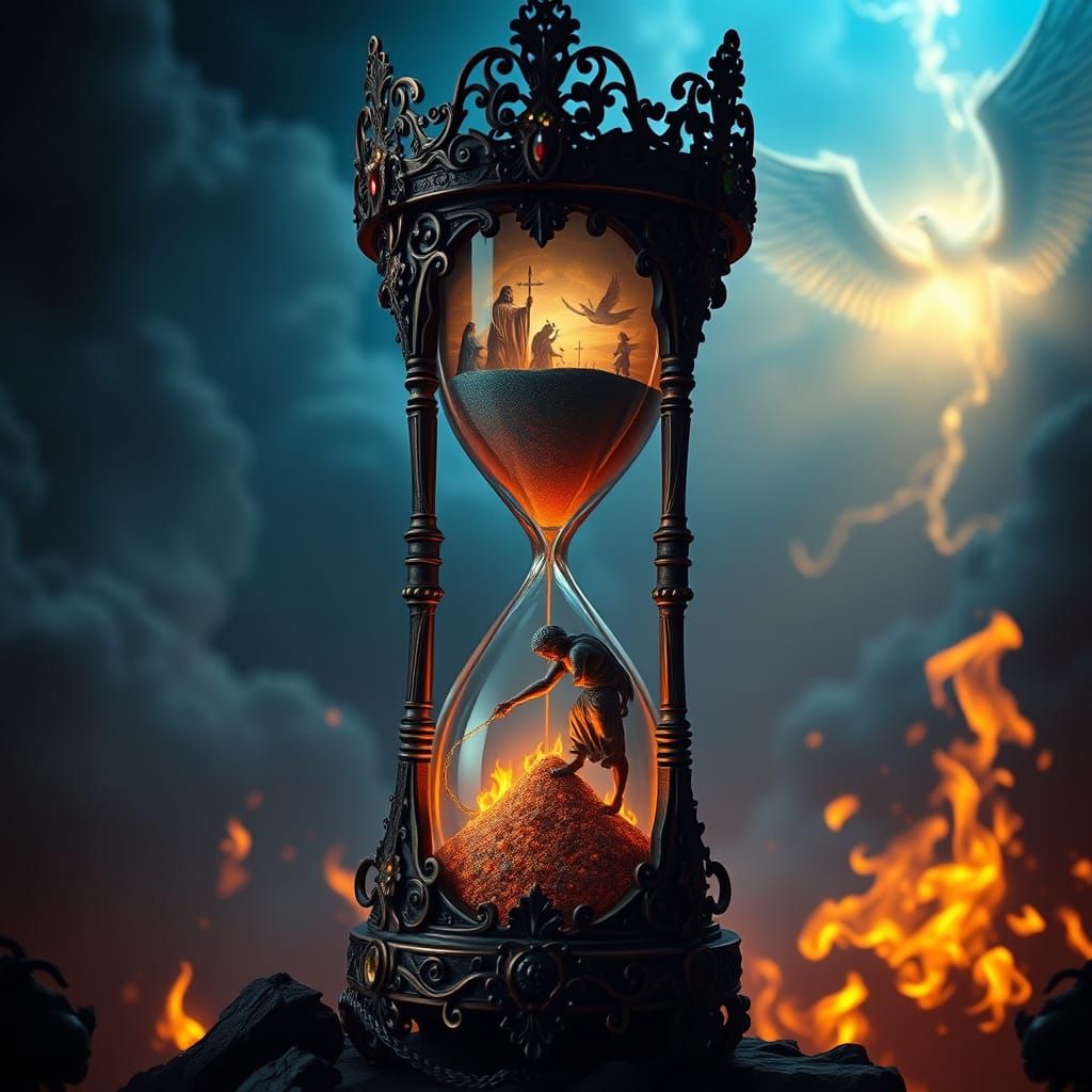 Ethereal Hourglass in Gothic Style