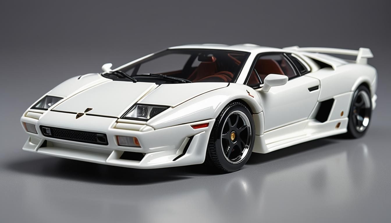 Enamel Lamborghini Diablo Figurine: Ultra-Detailed Photograp...