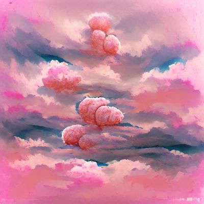 Dreamy Pink Clouds: Serene Sky View