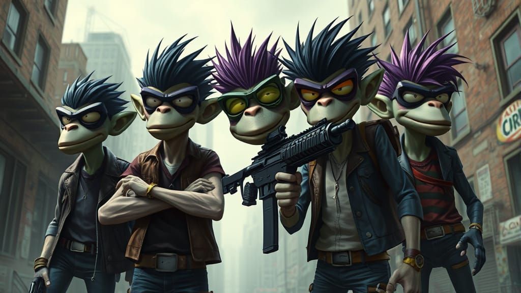 Gritty Urban Gorillaz Bandmates Stand United