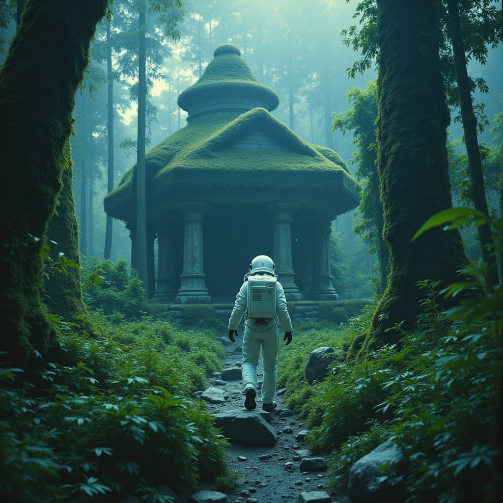 Astronaut Finds Ancient Temple on Alien Jungle Planet