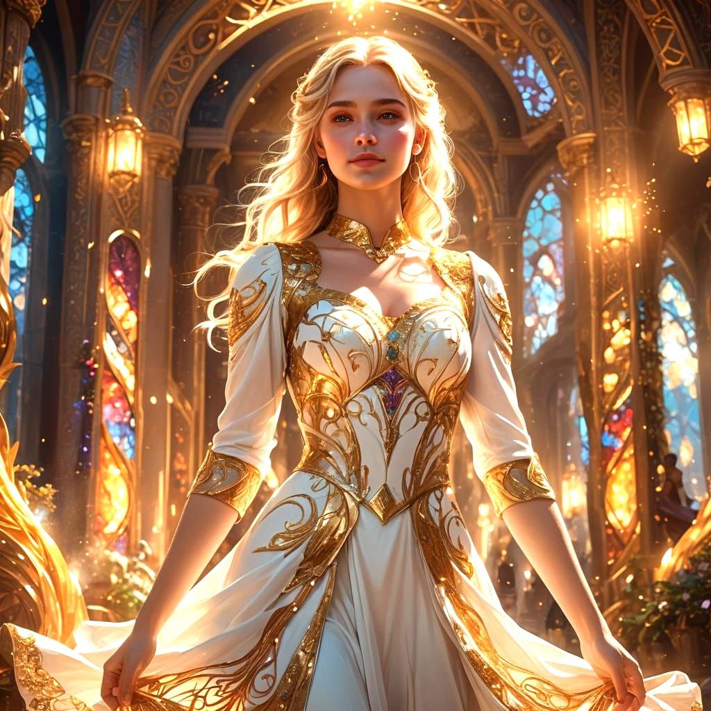 Beautiful Woman with Sizzling Curves and Cute Smile