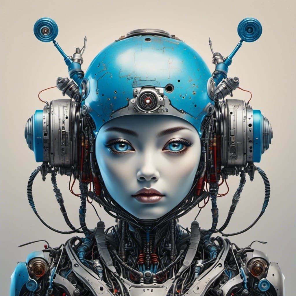 Cute Surreal Robot in Dreamlike Style