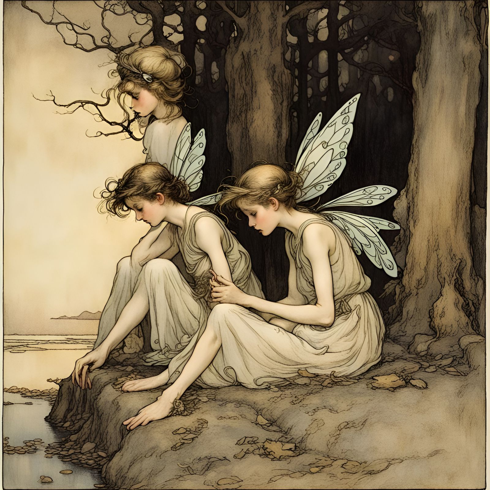 ππ―sad fairies, Stev hanks, Arthur rackham