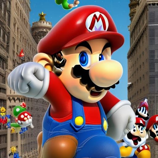 Super Mario Movie Scene in Natural Lighting