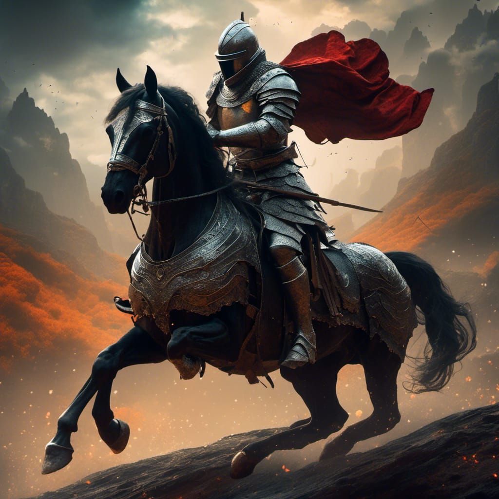 Hyperrealistic Knight Concept Art Portrait