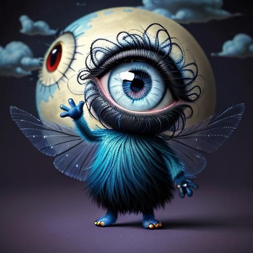 Dancing Fuzzy Eyeball with Gossamer Wings