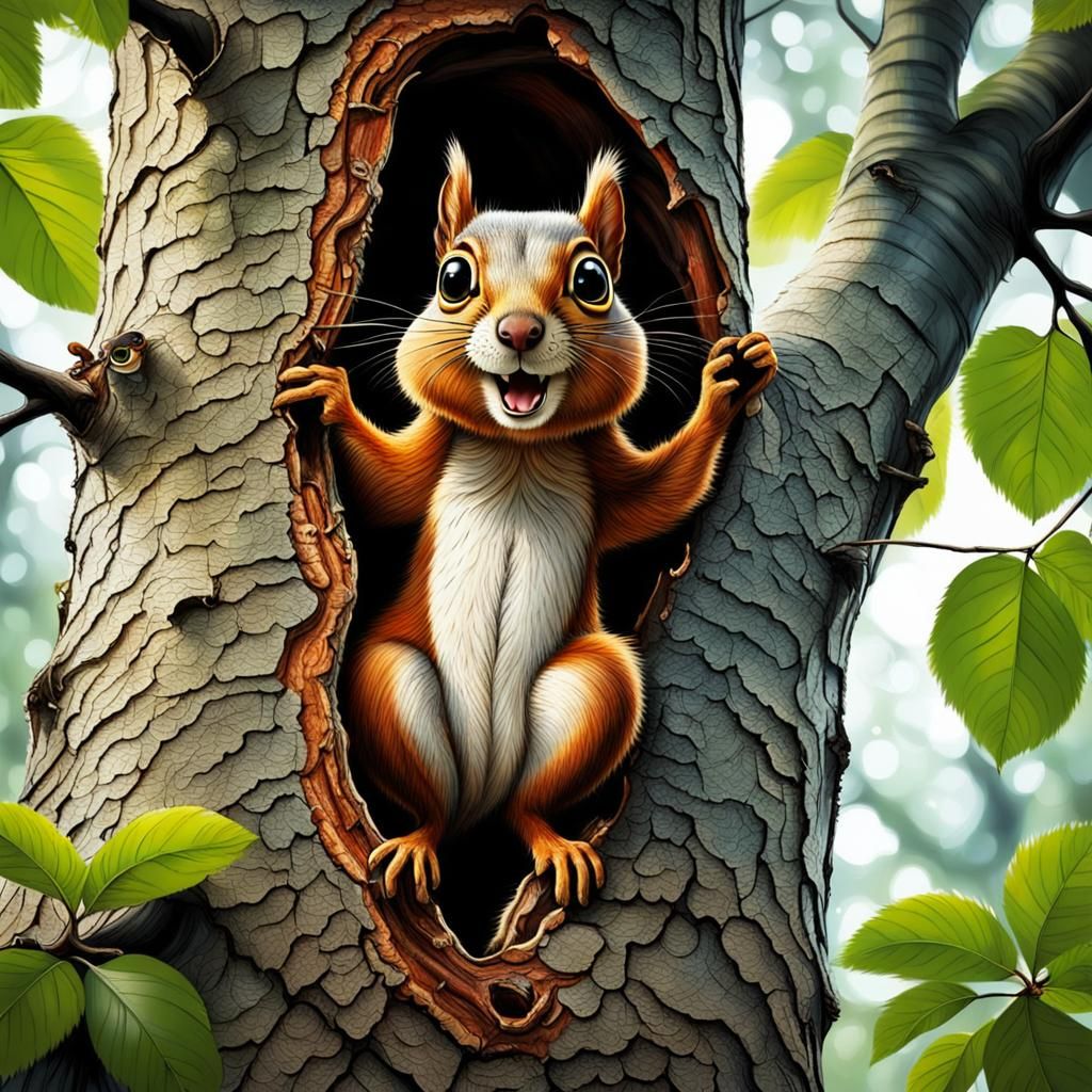 Coucou ! Mischievous squirrel 😀