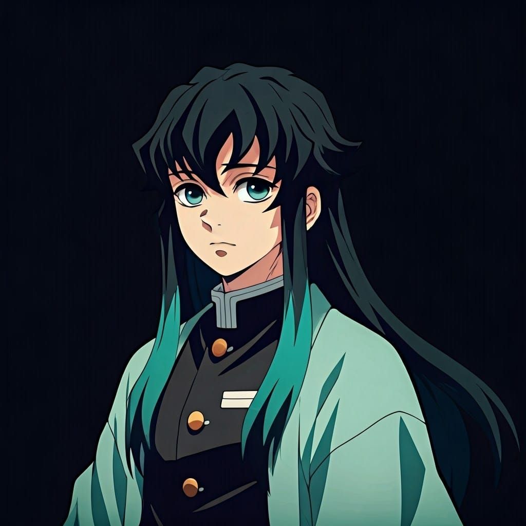 Muichiro in Epic Anime Style with Cinematic Lighting