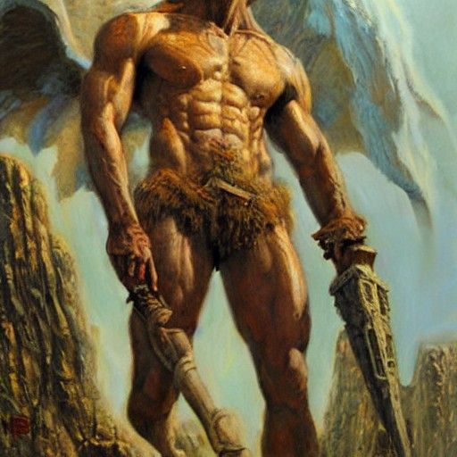 Nephilim in Oil Painting Style