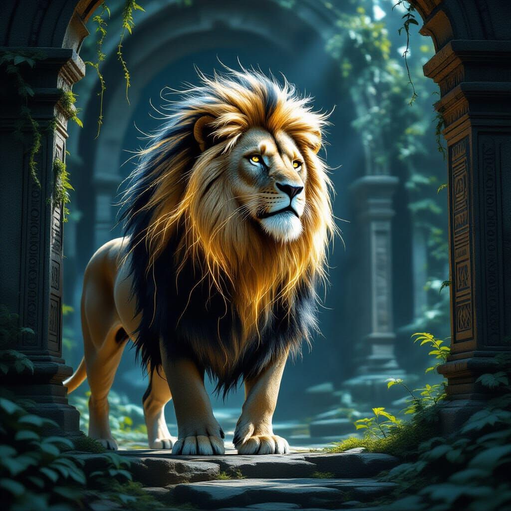 Guardian Lion of the Ancient Library