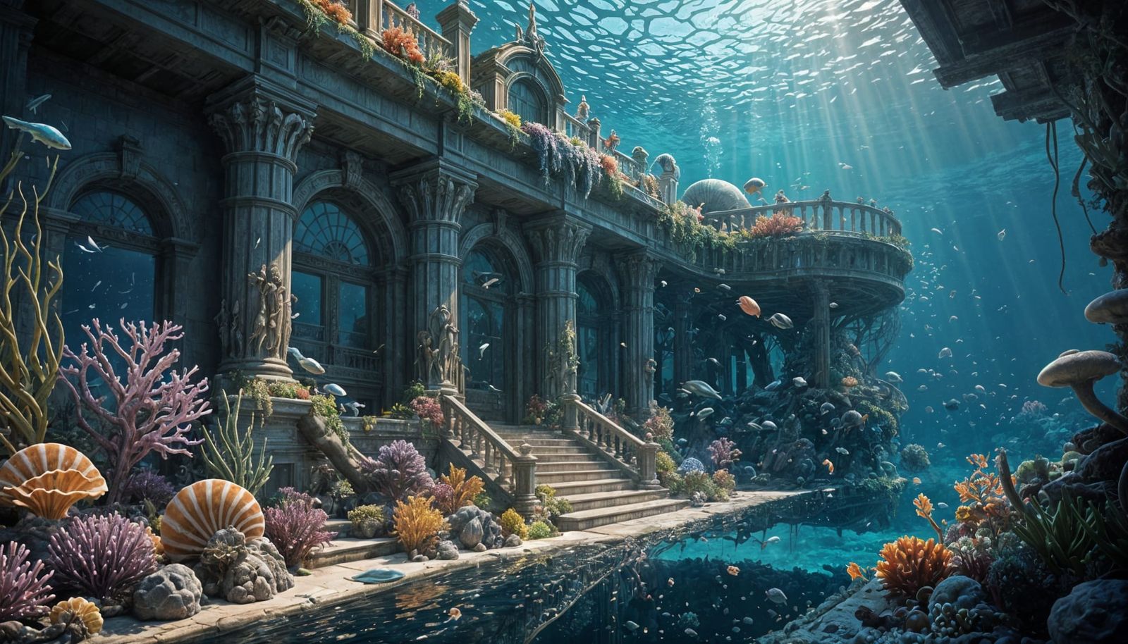Majestic Underwater Opera House with Coral Gardens