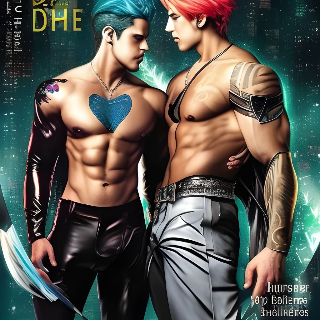 Gay Romance Novel Cover in Expressive Brushstroke Style