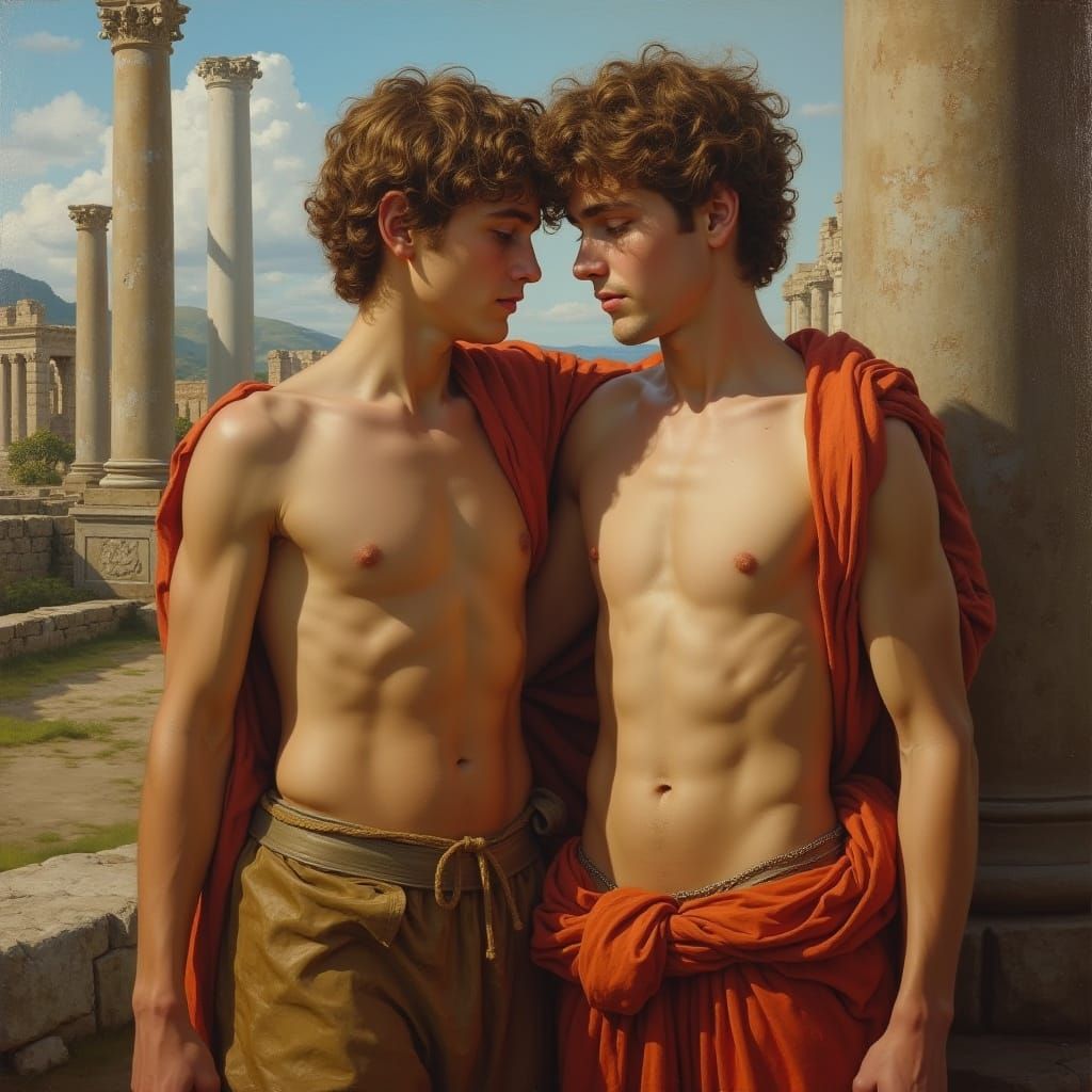 Achilles and Patroclus: Renaissance Oil Painting