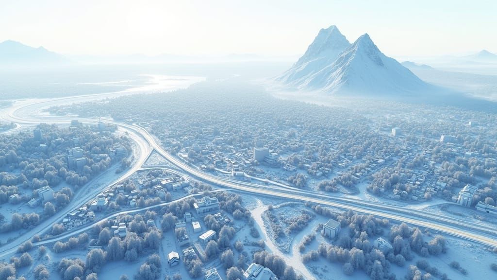 Futuristic Map of Austria with Detailed Road Network