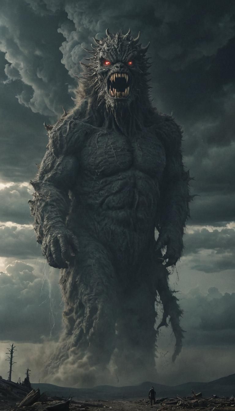 Monster Emerges From Cracked Sky