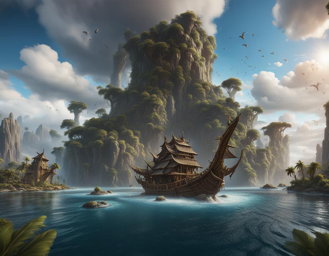 ARK Island Matte Painting in Unreal Engine 5