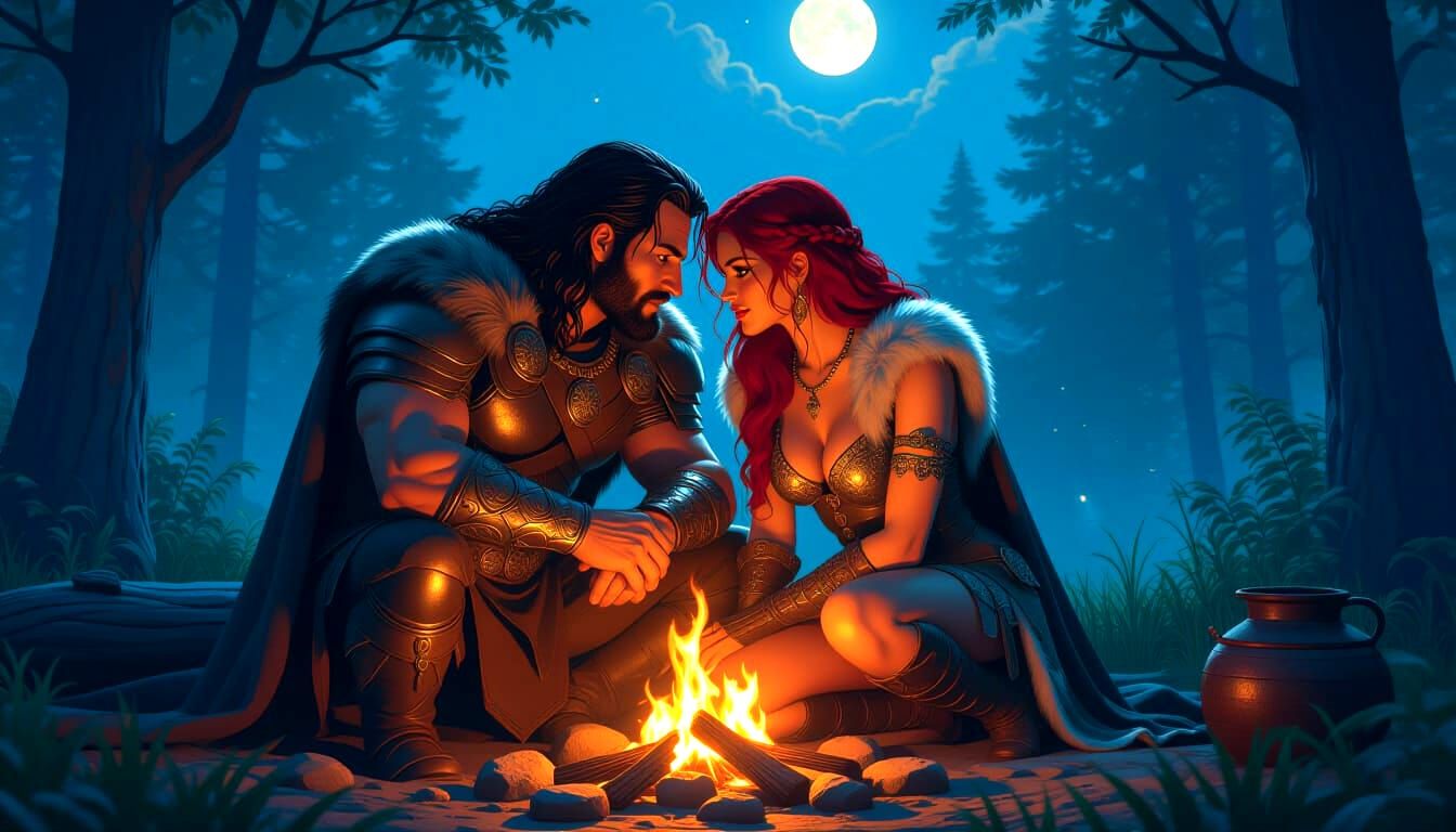 Conan and Red Sonja by Campfire, Detailed Digital Art