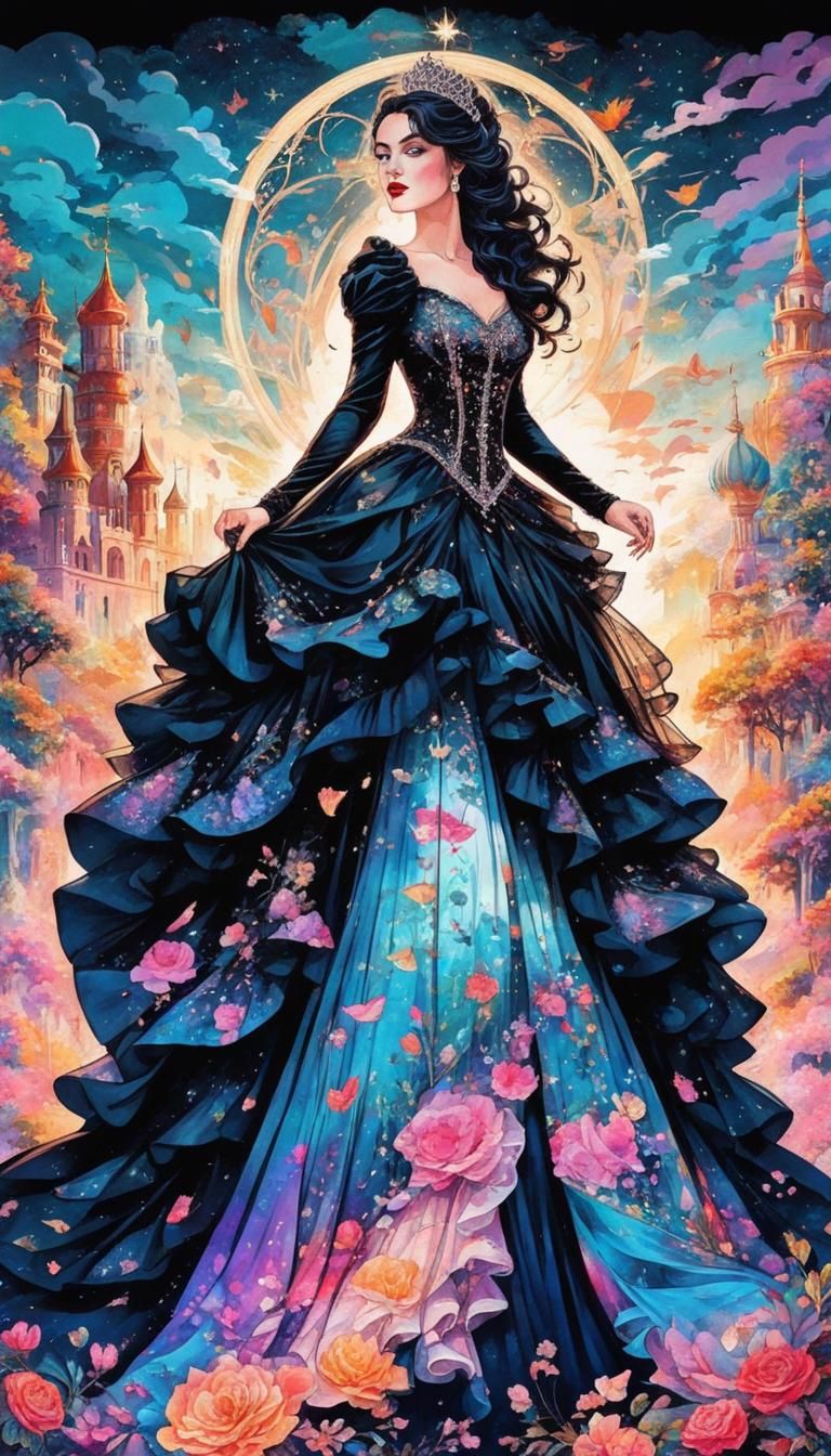 Hypermaximalist Princess Bride in Silhouette Art