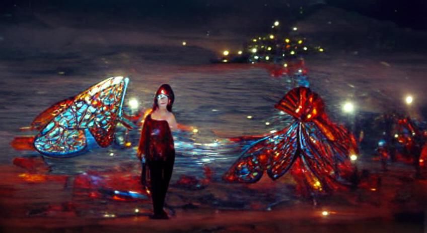 Crystalline Butterfly Woman by Shimmering Ocean