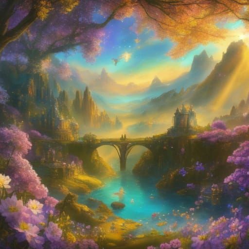 Pretty People in a Dreamy Fantasy Landscape