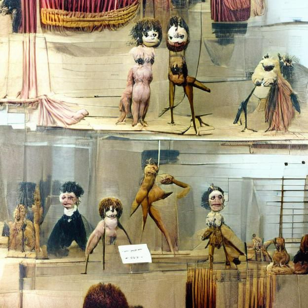 AI Generated Naked Puppets from the 19th Century