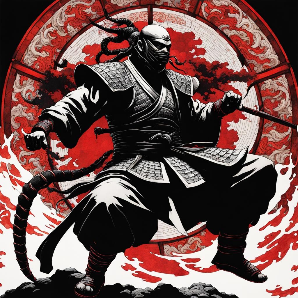 Monochrome Watercolor: The Last Ronin