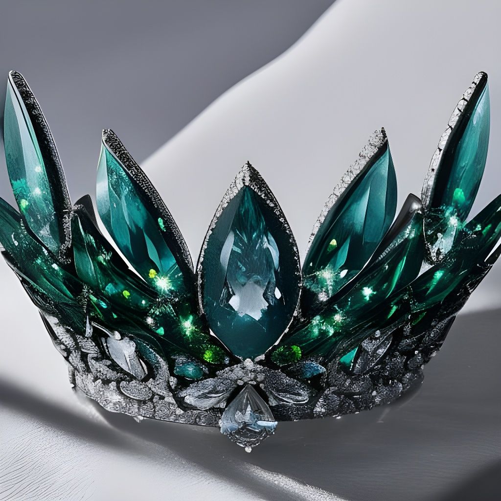 Elven Queen with Silver Crown in Sunny Glen