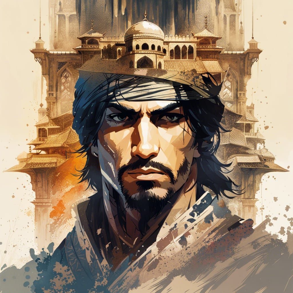 Prince of Persia Double Exposure Portrait