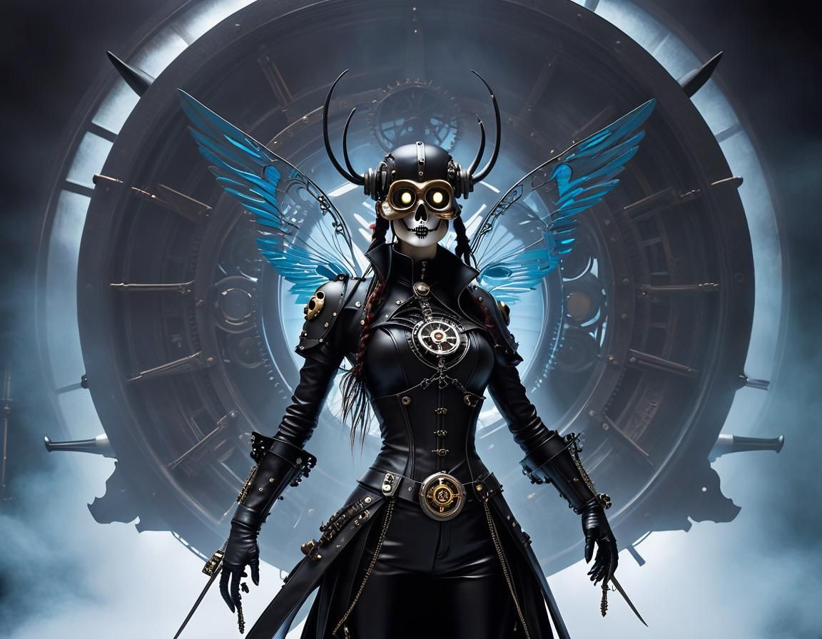 Heavy Metal Steampunk Cyber Goth Fairy