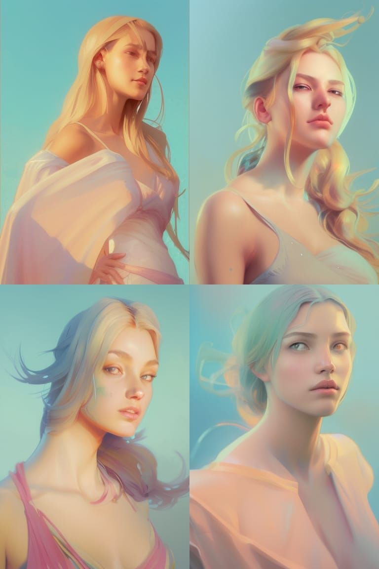 Summer Portrait in Digital Art Style