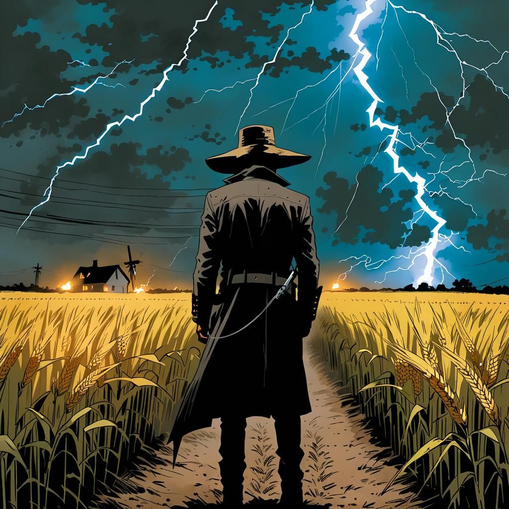 Grisly Scarecrow in Cornfield Comic Art