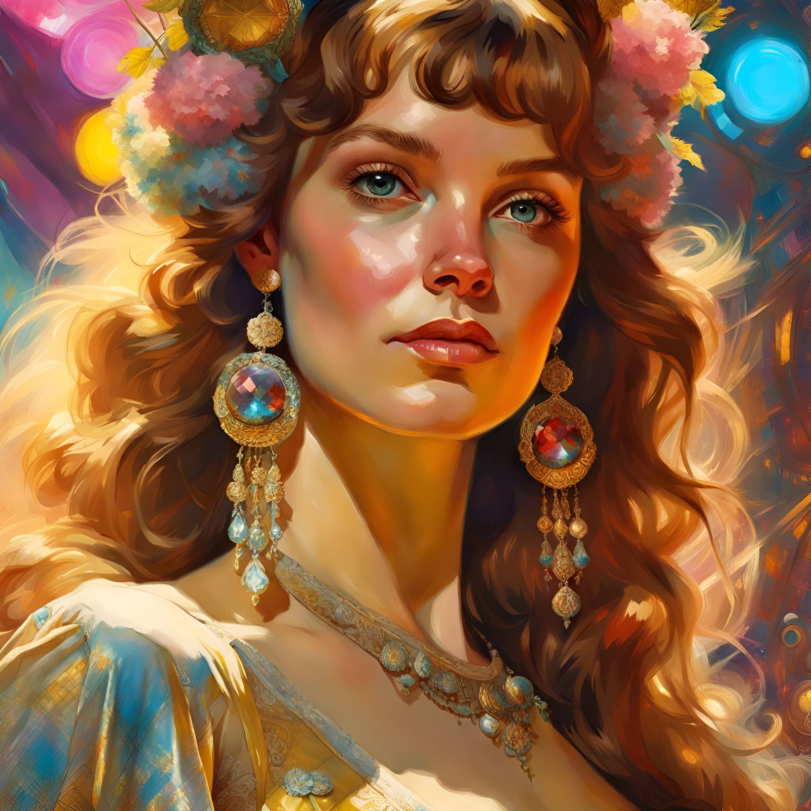 Disco Queen Portrait in Detailed Cinematic Style