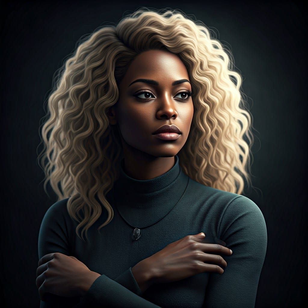 Cinematic Portrait of Woman with Blonde Hair