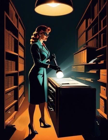 High Contrast Shadows in a Mysterious Office