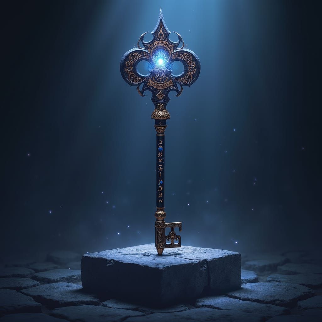 Ethereal Keyblade in Ancient Temple Style