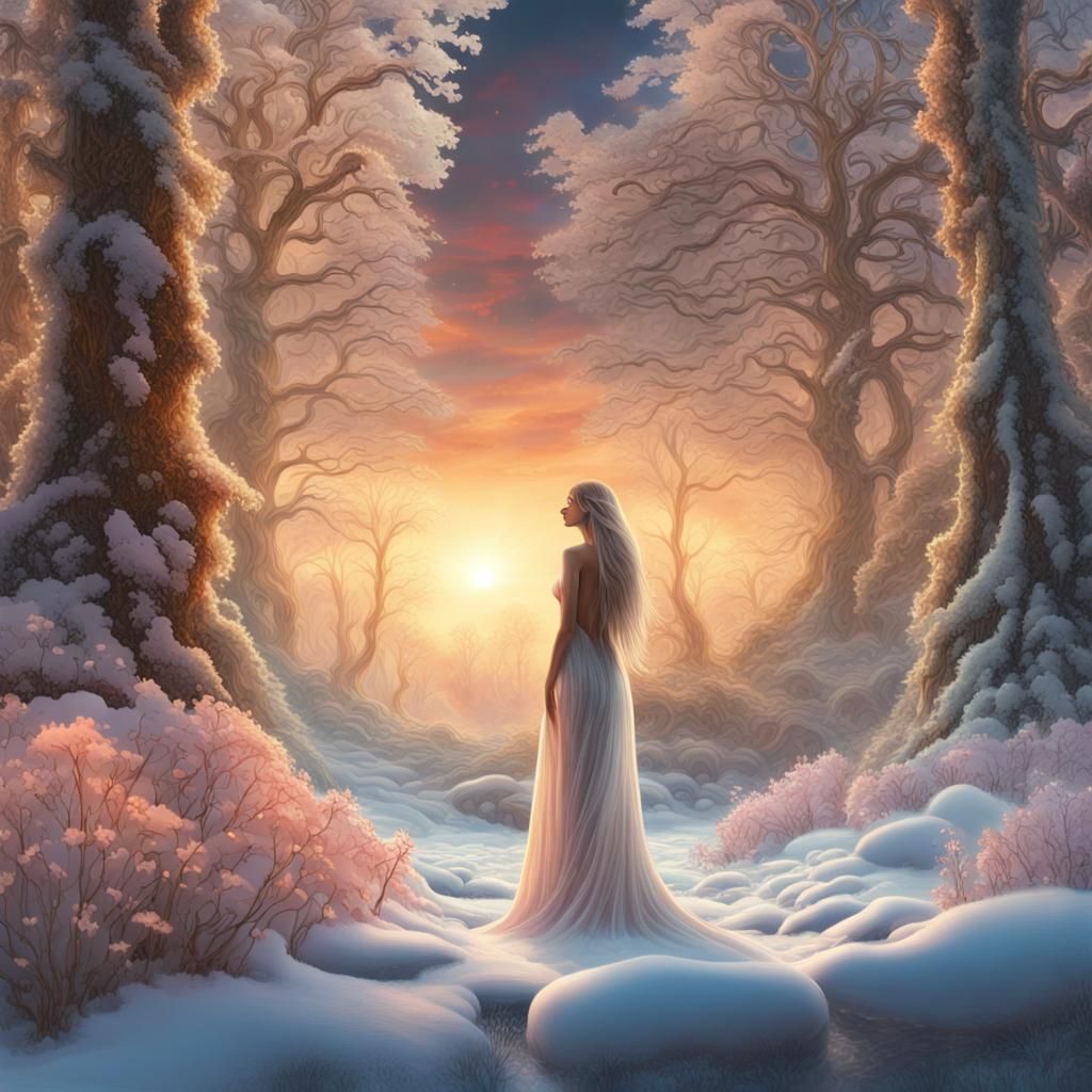 Whispers of Winter Wonderland in Bio Art